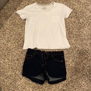 High rise jean shorts